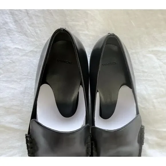 Vince | Women’s 9.5 | Black Leather Naomi Loafers | Contemporary Minimalist EUC - Picture 7 of 9